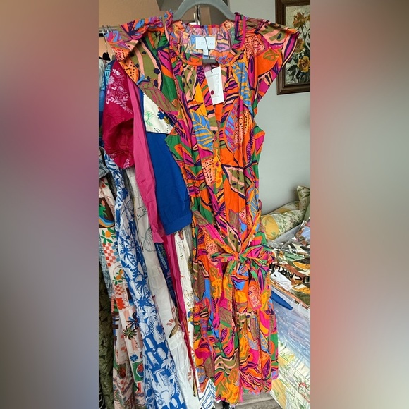 SugarLips Milana Floral Dynamite Button Midi Dress - Picture 6 of 7